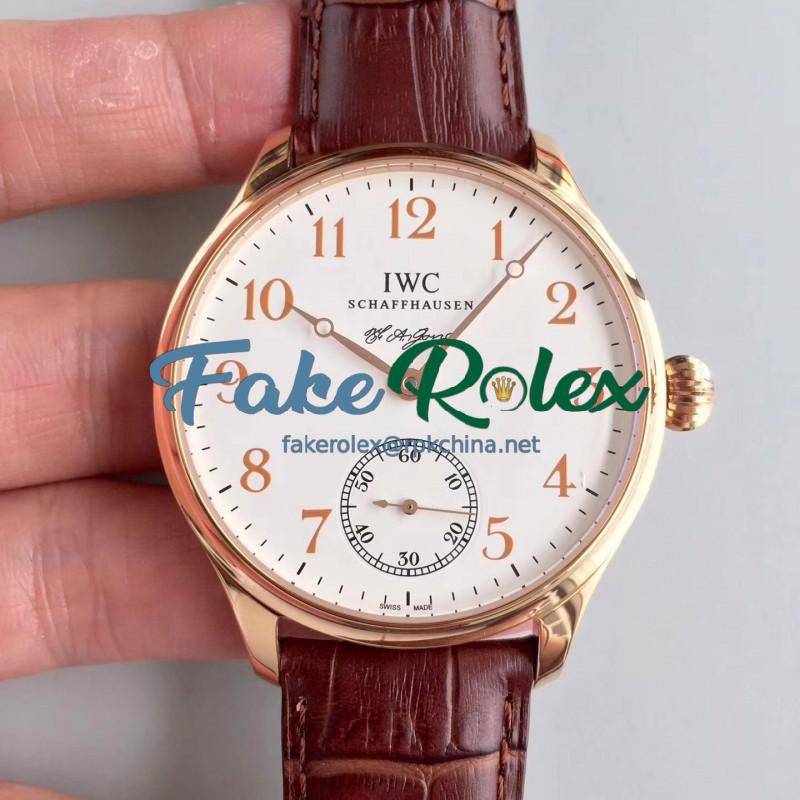 Replica IWC Portugieser F.A Jones Limited Edition IW544201 GS Rose Gold White Dial Swiss 98290