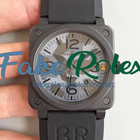 Replica Bell & Ross BR 03-92 Black Camo N PVD Blue Safari Dial M9015