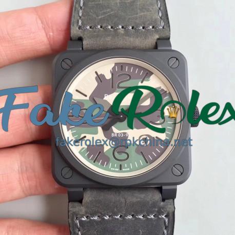 Replica Bell & Ross BR 03-92 Black Camo BR PVD Grey Safari Dial M9015