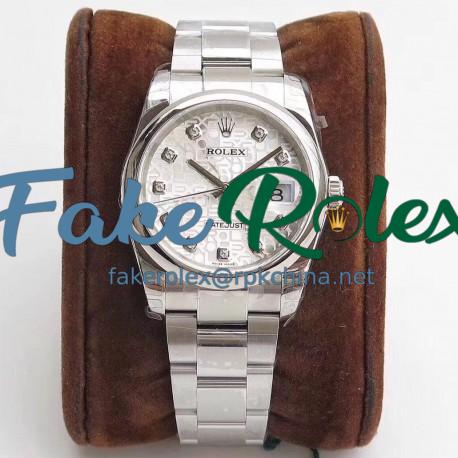 Replica Rolex Datejust 36MM 116234 DJ Stainless Steel 904L Silver Anniversary Jubilee Dial Swiss 3135