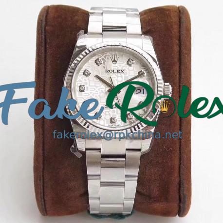 Replica Rolex Datejust 36MM 116234 DJ Stainless Steel 904L Silver Anniversary Jubilee Dial Swiss 3135