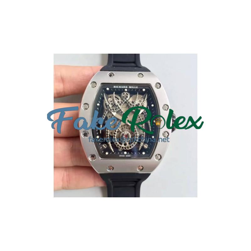 Replica Richard Mille 19-01 SF PVD / Stainless Steel Diamond Spyder Dial M6T51