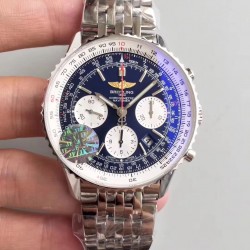 Replica Breitling Navitimer 01 AB012012/BB01/447A JF Stainless Steel Blue Dial Swiss 7750