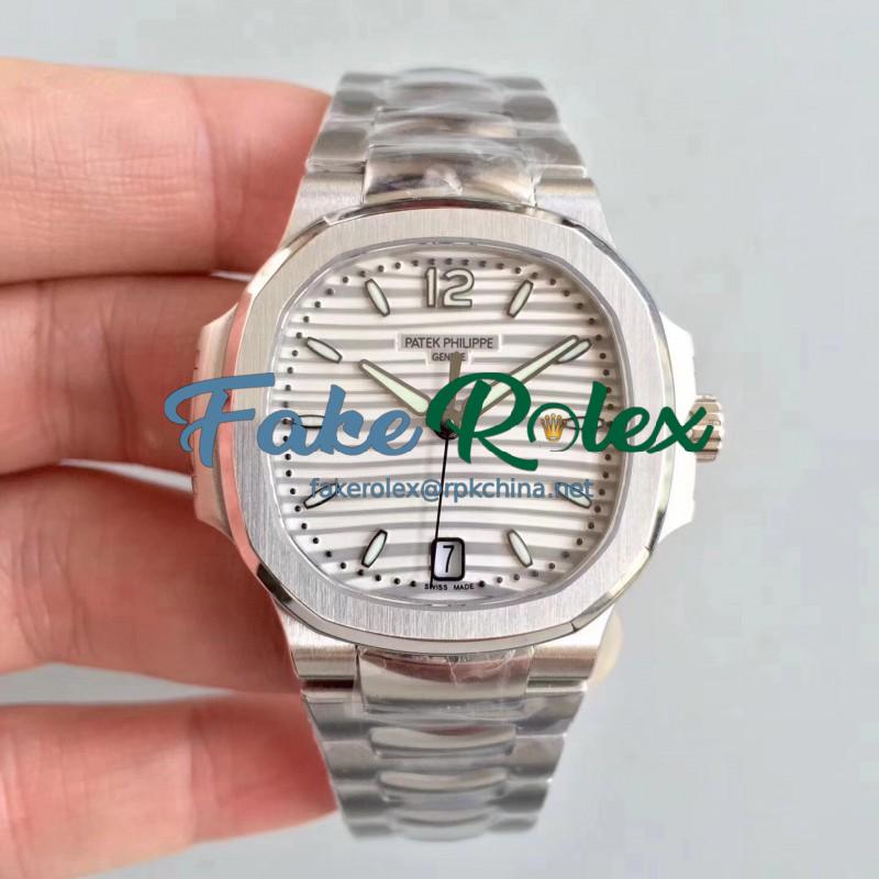 Replica Patek Philippe Nautilus Ladies 7118/1A-010 PF Stainless Steel White Dial Swiss 324SC