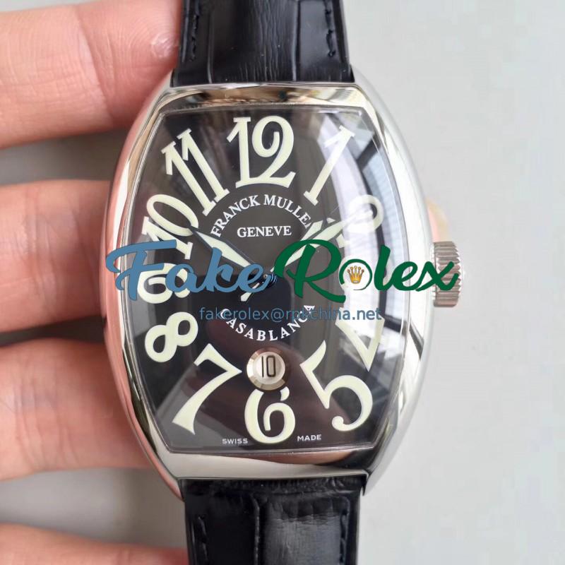 Replica Franck Muller Casablanca Date 8880 C DT TW Stainless Steel Black Dial Swiss 2824-2