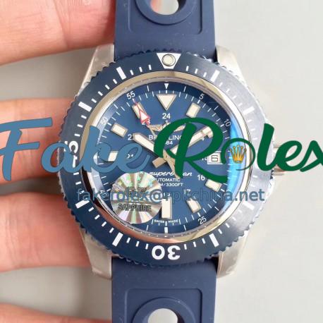 Replica Breitling Superocean II 44MM A17392D8/C910/228S/A20SS.1 GF Stainless Steel Blue Dial Swiss 2824-2