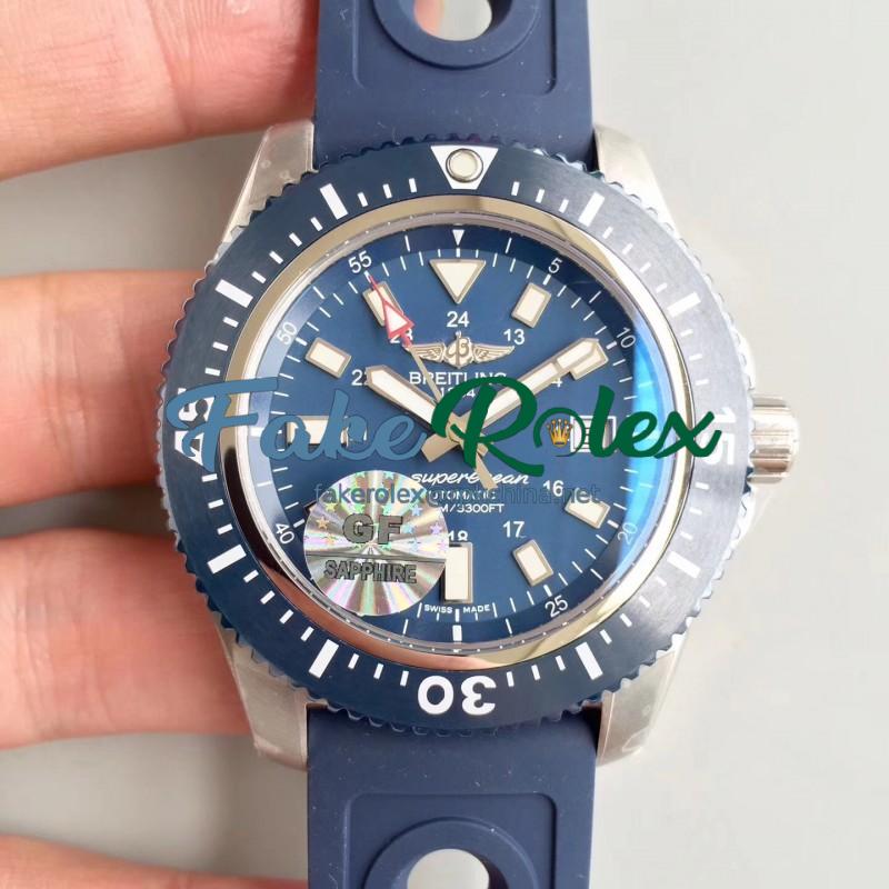 Replica Breitling Superocean II 44MM A17392D8/C910/228S/A20SS.1 GF Stainless Steel Blue Dial Swiss 2824-2