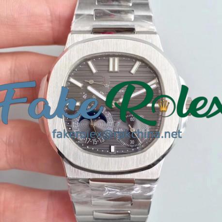 Replica Patek Philippe Nautilus Moonphase 5712/1A-001 N Stainless Steel Grey Dial Swiss 240 PS IRM C LU