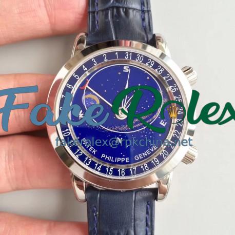 Replica Patek Philippe Grand Complications Sky Moon Celestial 6102P-001 N Stainless Steel Blue Dial Swiss 240 LU CL C