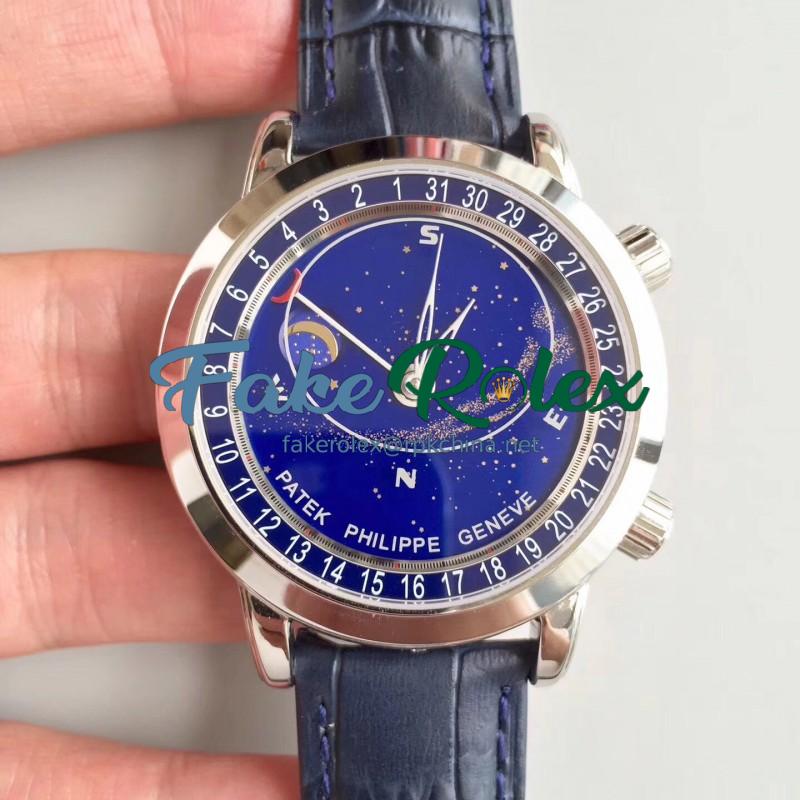 Replica Patek Philippe Grand Complications Sky Moon Celestial 6102P-001 N Stainless Steel Blue Dial Swiss 240 LU CL C