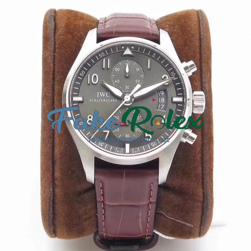 Replica IWC Pilot Spitfire Chronograph IW387802 ZF Stainless Steel Anthracite Dial Swiss 7750