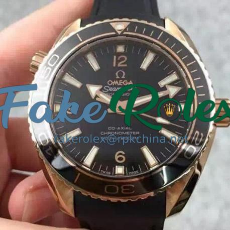 Replica Omega Planet Ocean Professional 45MM Rose Gold Black Dial Swiss 8501