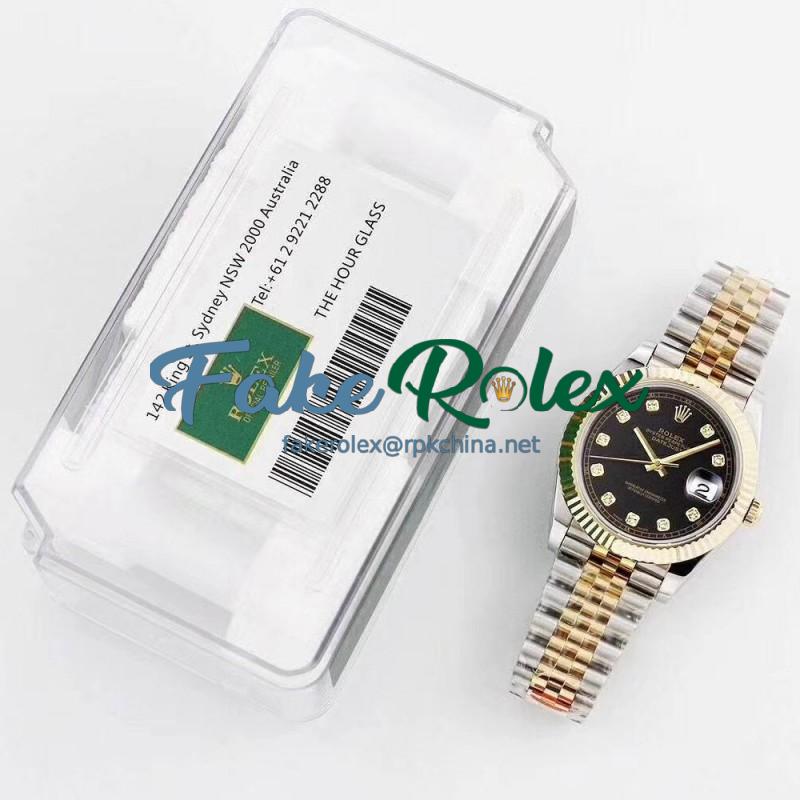 Replica Rolex Datejust II 116333 41MM GM Stainless Steel & Yellow Gold Black Dial Swiss 3235