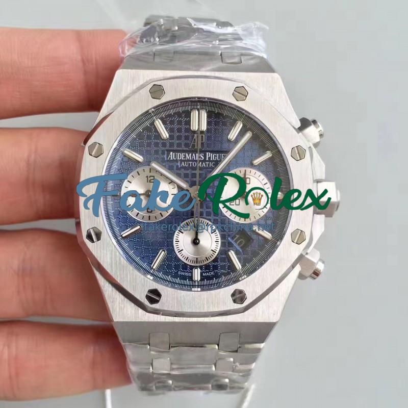 Replica Audemars Piguet Royal Oak Chronograph 26331 JH Stainless Steel Blue Dial Swiss 7750