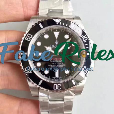 Replica Rolex Submariner FUCK EM 114060 N V6S Stainless Steel Black Dial Swiss 2836-2