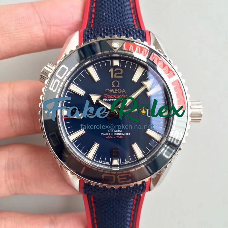 Replica Omega Seamaster Planet Ocean 600M Pyeongchang 2018 522.32.44.21.03.001 OM Stainless Steel Blue Dial Swiss 8900