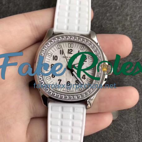 Replica Patek Philippe Aquanaut Luce Ladies 5067A-024 N Stainless Steel & Diamonds White Dial Swiss E23-250SC