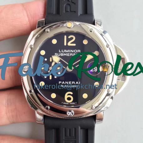 Replica Panerai Luminor Submersible PAM024 XF V2 Stainless Steel Black Dial Swiss 7750