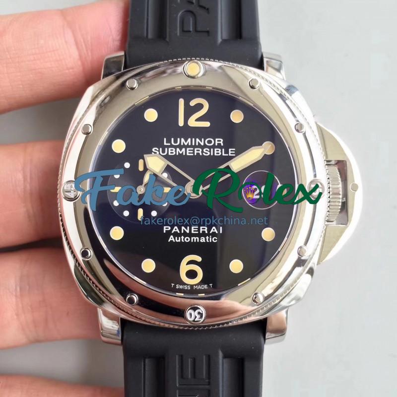 Replica Panerai Luminor Submersible PAM024 XF V2 Stainless Steel Black Dial Swiss 7750