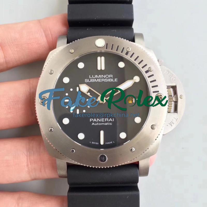 Replica Panerai Luminor Submersible 1950 3 Days Automatic PAM 1305 ZF Titanium Black Dial Swiss P9010