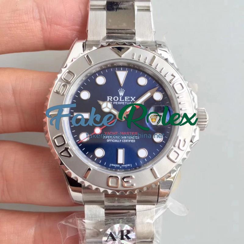 Replica Rolex Yacht-Master 37 268622 AR Stainless Steel 904L Blue Dial Swiss 2824-2