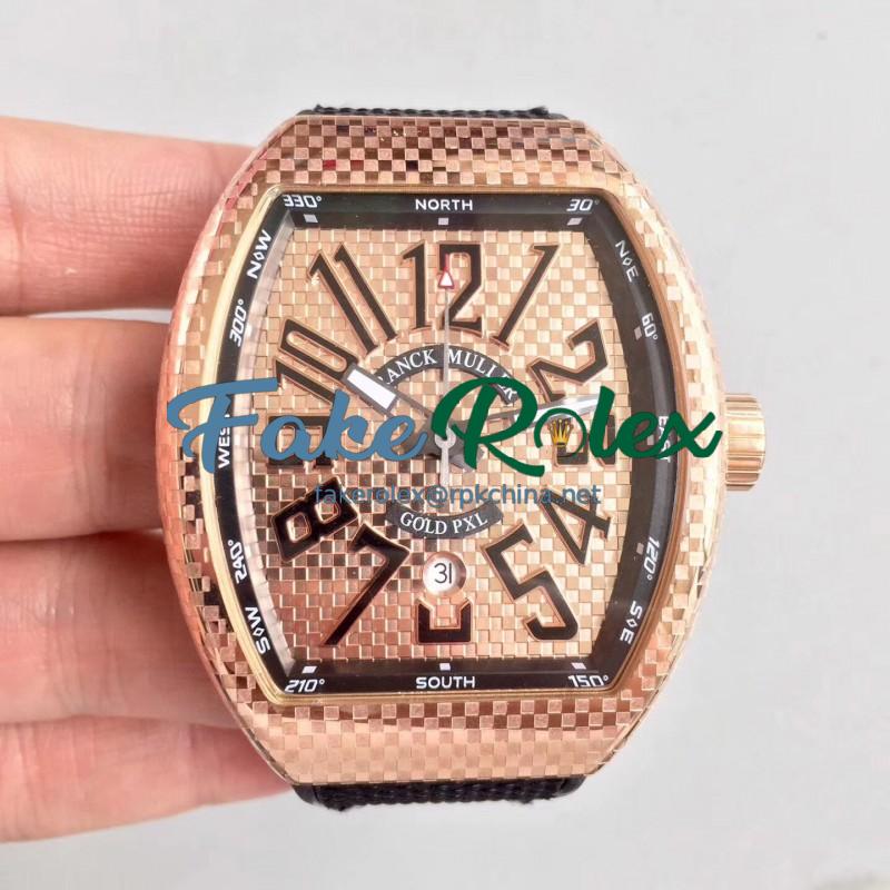 Replica Franck Muller Vanguard V45 ABF Rose Gold Rose Gold Dial Swiss 2824-2