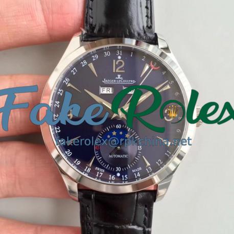 Replica Jaeger-LeCoultre Master Calendar 1558420 KM Stainless Steel Blue Dial Swiss Caliber 866/1