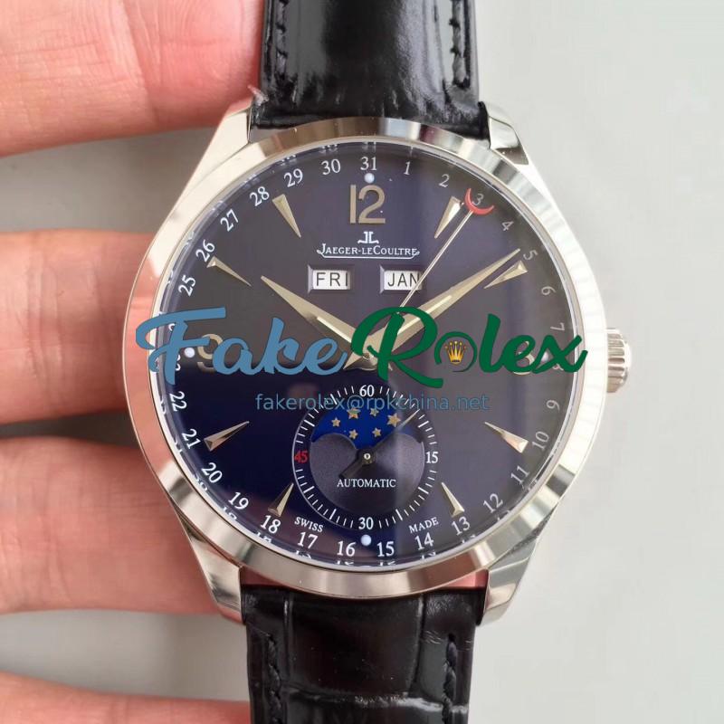 Replica Jaeger-LeCoultre Master Calendar 1558420 KM Stainless Steel Blue Dial Swiss Caliber 866/1