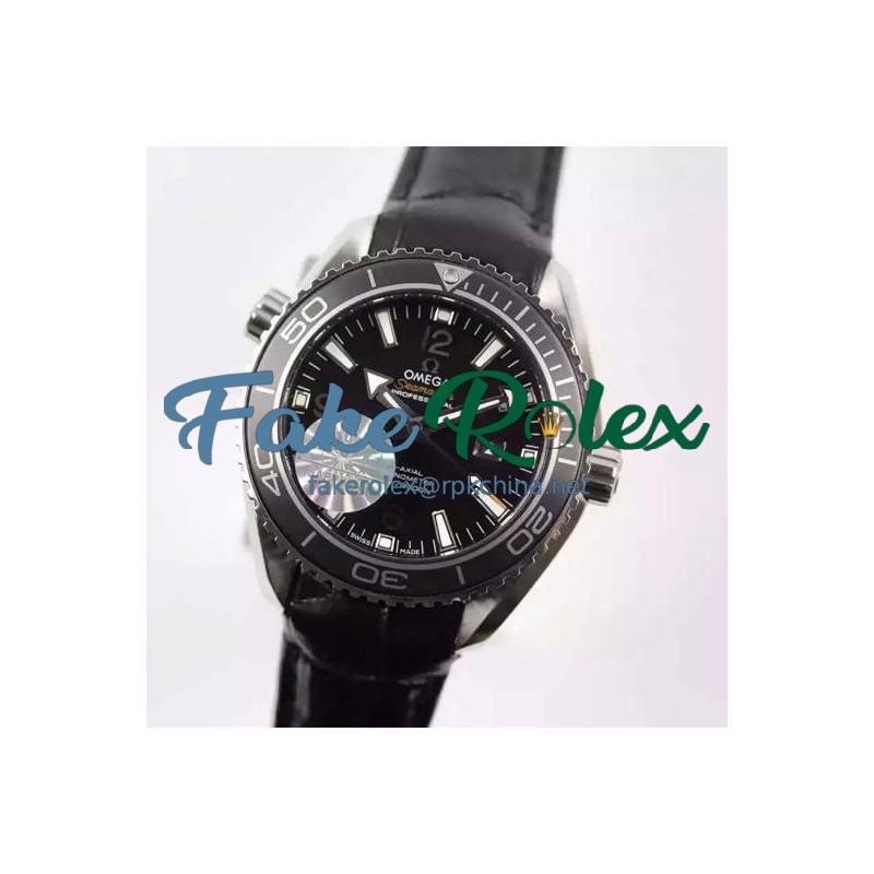 Replica Omega Planet Ocean Professional Lady 37MM Stainless Steel Black Dial Swiss movement 8520