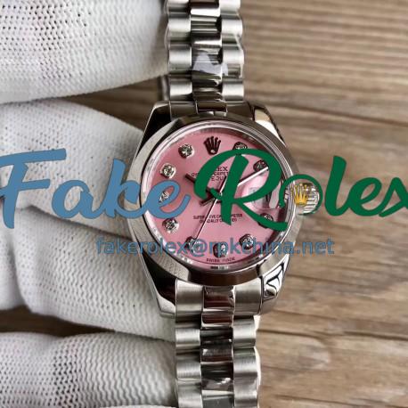 Replica Rolex Lady Datejust 28 279160 28MM WF Stainless Steel Pink Mother Of Pearl Dial Swiss 2671