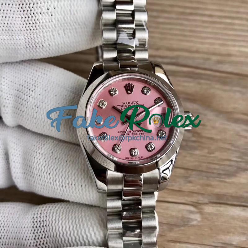 Replica Rolex Lady Datejust 28 279160 28MM WF Stainless Steel Pink Mother Of Pearl Dial Swiss 2671