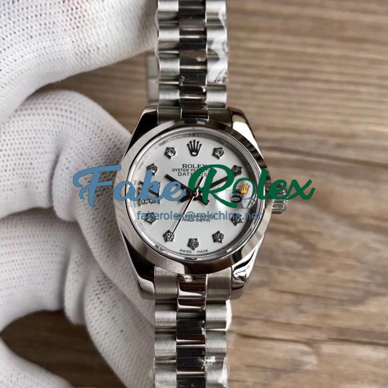 Replica Rolex Lady Datejust 28 279166 28MM WF Stainless Steel Silver Dial Swiss 2671