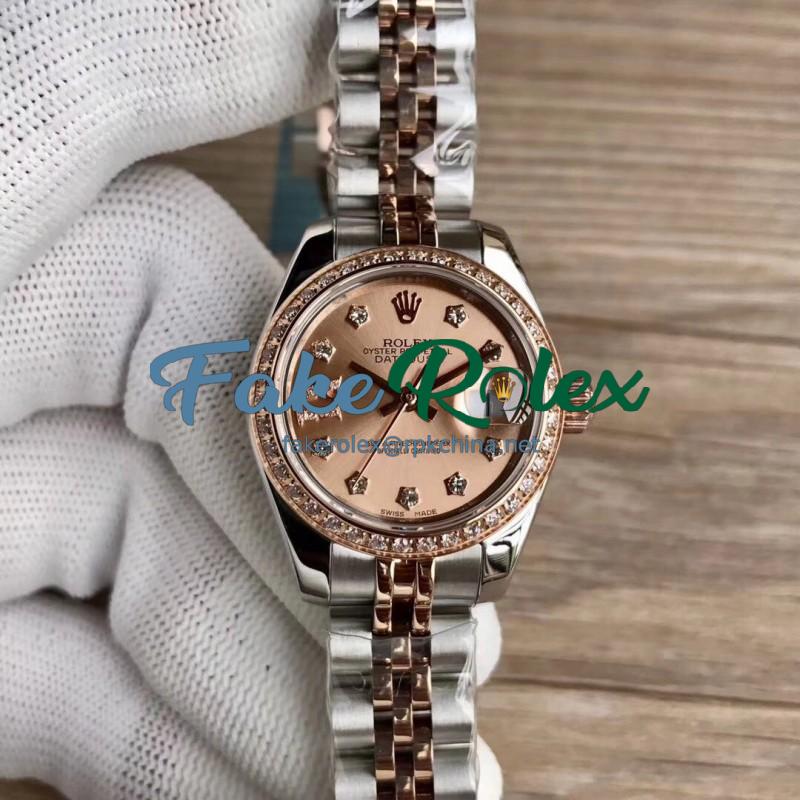 Replica Rolex Lady Datejust 28 279381RBR 28MM WF Stainless Steel & Rose Gold Rose Gold Dial Swiss 2671