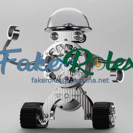 Replica MB&F Sherman Happy Robot Clock Limited Edition ZF Stainless Steel Grey Skeleton Dial Swiss Custom L'Epee Tourbillon