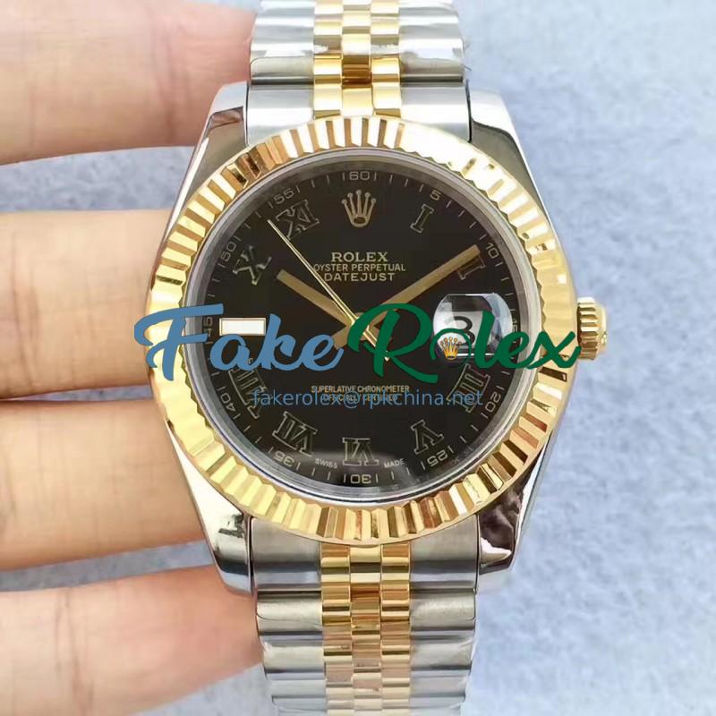 Replica Rolex Datejust II 126333 41MM N Stainless Steel & Yellow Gold Black Dial Swiss 2836-2