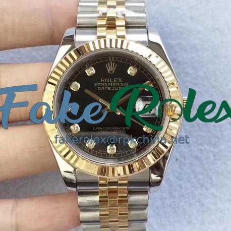 Replica Rolex Datejust II 126333 41MM N Stainless Steel & Yellow Gold Black Dial Swiss 2836-2