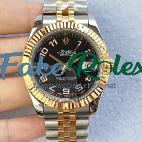 Replica Rolex Datejust II 126333 41MM N Stainless Steel & Yellow Gold Black Dial Swiss 2836-2