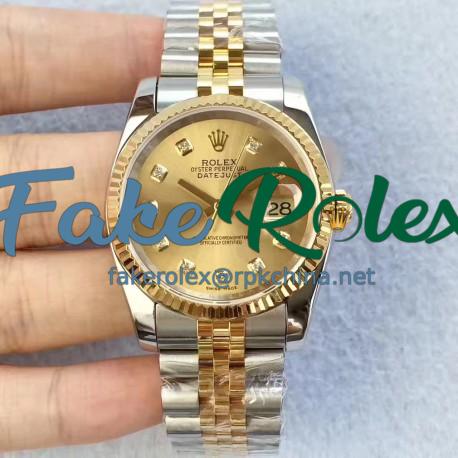 Replica Rolex Datejust II 126333 41MM N Stainless Steel & Yellow Gold Champagne Dial Swiss 2836-2