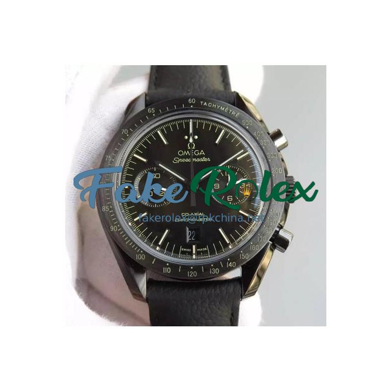 Replica Omega Speedmaster Professional Moonwatch Chronograph PVD Black Dial Swiss 9300