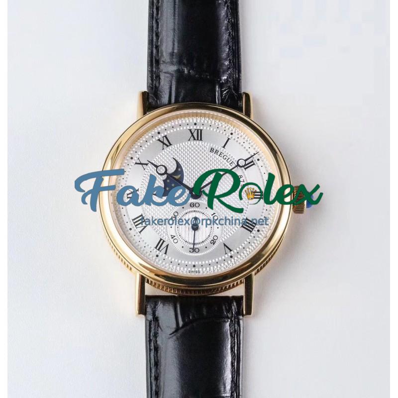 Replica Breguet Classique Moonphase 4396 GXG Yellow Gold Silver Dial Swiss 5165R