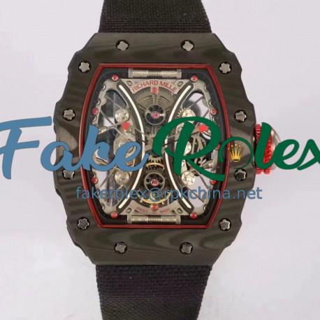 Replica Richard Mille RM53-01 Tourbillon Pablo Mac Donough KV Forged Carbon Skeleton Red Dial M9015