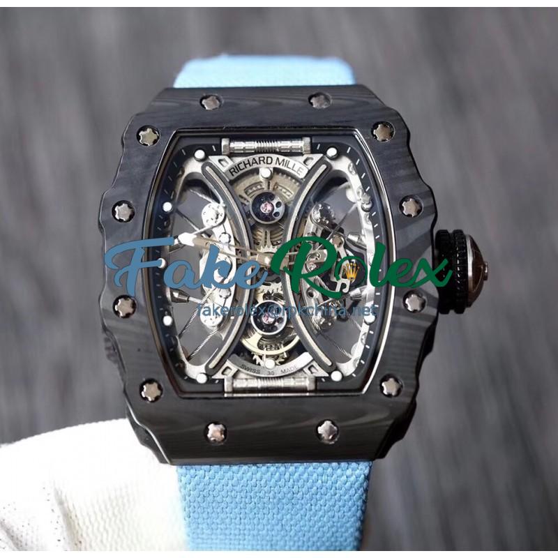 Replica Richard Mille RM53-01 Tourbillon Pablo Mac Donough KV Forged Carbon Skeleton White Dial M9015