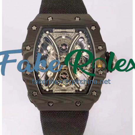 Replica Richard Mille RM53-01 Tourbillon Pablo Mac Donough KV Forged Carbon Skeleton White Dial M9015