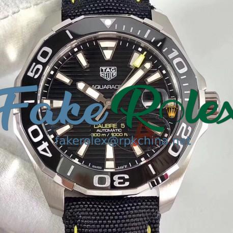 Replica Tag Heuer Aquaracer Calibre 5 WAY211A.FC6362 HBB V6 Stainless Steel Black Dial Swiss 2824-2