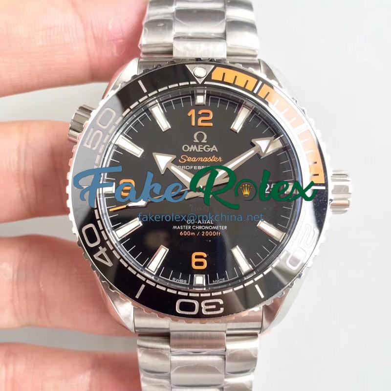 Replica Omega Seamaster Planet Ocean 600M 215.90.44.21.99.001 43.5MM 3S Stainless Steel Black Dial Swiss 8900