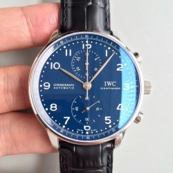 Replica IWC Portugieser Chronograph Edition 150 Years IW371601 YL Stainless Steel Blue Dial Swiss 69355