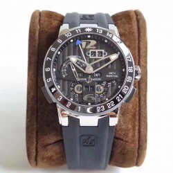 Replica Ulysse Nardin El Toro GMT +/- Perpetual Calendar 320-00-3 TWA Stainless Steel Black Dial Swiss UN-32