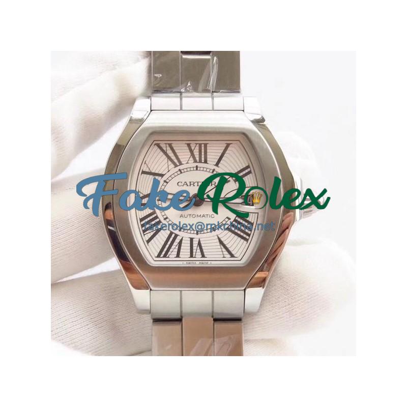 Replica Cartier Roadster W6206017 CG Stainless Steel White Dial Swiss 2892