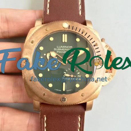 Replica Panerai Luminor Submersible 1950 PAM507 KV V2 Bronzo Green Dial Swiss P9002