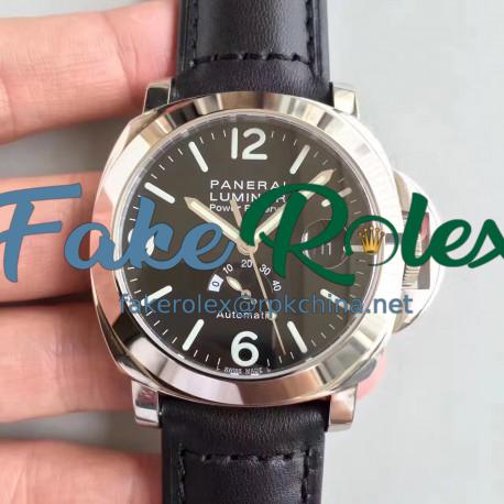 Replica Panerai Luminor Power Reserve PAM027 N Stainless Steel Black Dial Swiss 2824-2